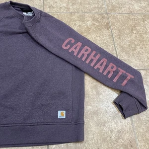 Carhartt Sweatshirt Medium Women's Purple Relaxed Fit Midweight Crewneck Bloc - Picture 1 of 8