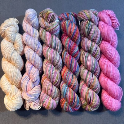 Пряжа для пальцев KOIGU KPM & KPPPM 100% шерсть мериноса 175 ярдов - ассортимент лот из 6 мотков - Изображение 1 из 2