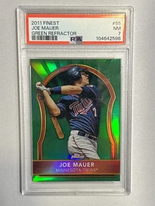 2011 Joe Mauer Green Refractor Topps Finest Baseball PSA 7 [#55][112/199][Twins] - Bild 1 von 2