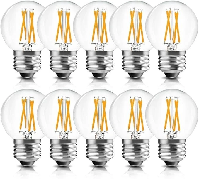 BRIMAX Dimmable E26 4W=40W LED Light Bulbs G16.5 Globe Vintage Bulb 10 Pack 400L - Image 1 of 4