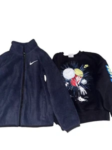 Boys Nike Graphic Crewneck Sweatshirt Size 4/5 And Zip Up - Picture 1 of 8
