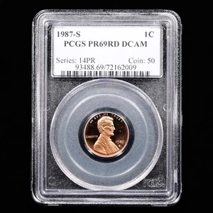 1987-S Proof Lincoln Memorial Cent 1c - PCGS GRADED PR69RD DCAM - Picture 1 of 4