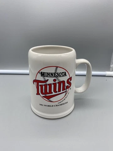 RARE 1991 MINNESOTA TWINS Baseball Season Record HUNTER MLB Coffee Cup Mug EUC Cover