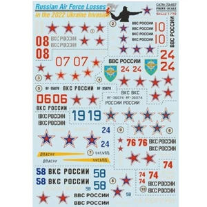 Print Scale 72-457 Decal 1:72 Russian Air Forces Losses in 2022 Ukraine Invasion - Picture 1 of 24