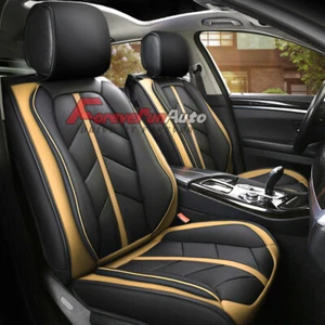 Leather Car Seat Covers Front Rear Full Set Cushion Protector Universal SUV - Picture 1 of 12