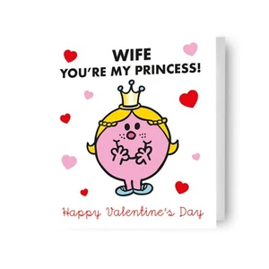 Valentinstag Karte für Frau Little Miss Prinzessin Mr Men & Little Miss - Bild 1 von 6
