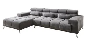 Wohnlandschaft Big Sofa mit Schlaffunktion Grau 201 x 285 cm SPEED - Bild 1 von 4
