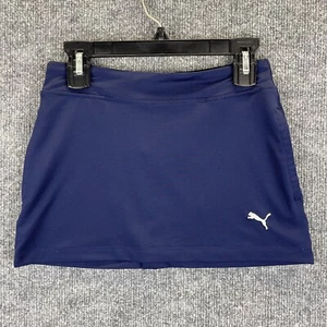 Puma Skirt Girl’s Small Navy Blue Tennis Skirt Activewear Rear Pocket 7-8Years - Picture 1 of 8
