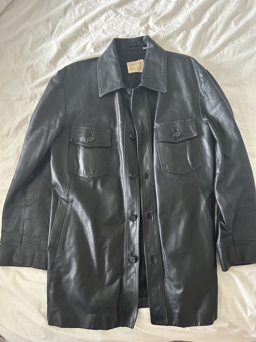 HELMUT LANG Leather Outer Shell Black Coats, Jackets & Vests HELMUT LANG Leather Outer Shell Black Coats, Jackets & Vests