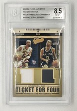 2003-04 Fleer Authentix Ticket for Four #KPCW Kidd/Parker/Carter/Webber BGS 8.5