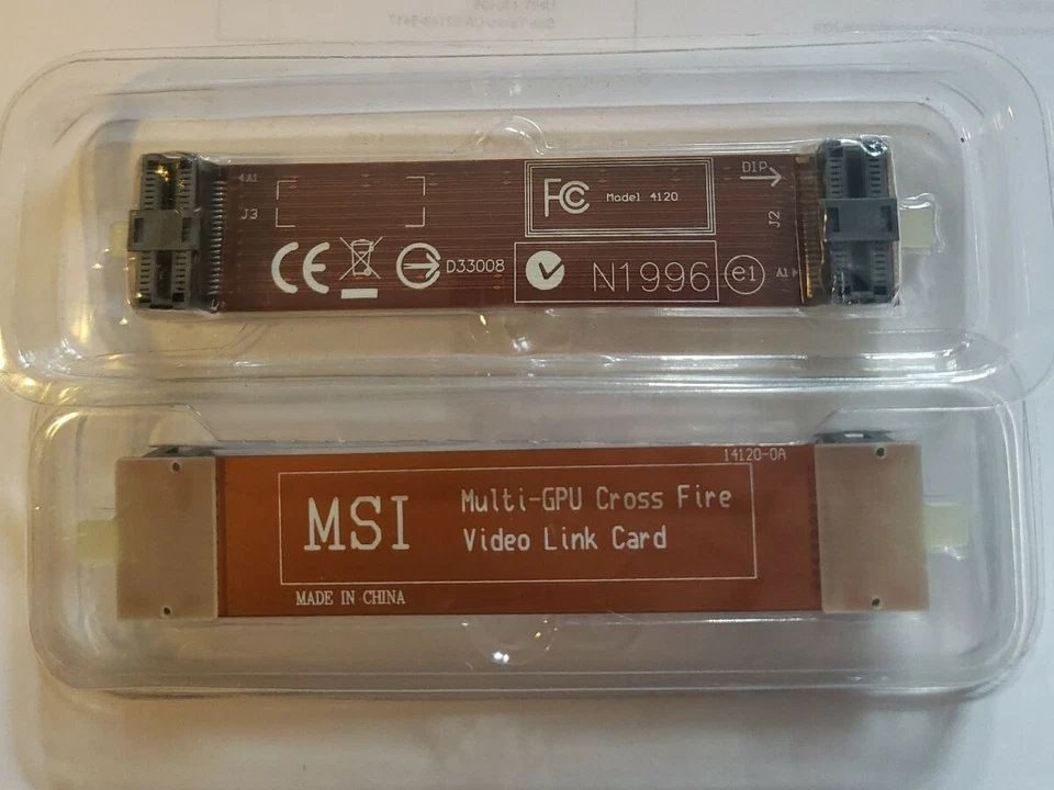 NEW 4'' MSI Multi-GPU Cross Fire Video Link Card model 4120 - Image 1 of 1