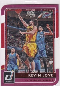 2015-16 Panini Donruss NBA No. 114 Kevin Love Dye-Cut Red 12/99 - Bild 1 von 2