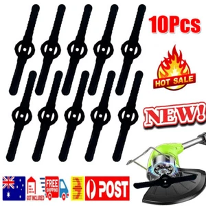 10pcs Plastic Blade Cutter Replacement For Cordless Grass Trimmer Strimmer Tool - Picture 1 of 13