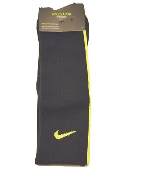 Women Youth Nike Vapor Dry Fit Black & Green Knee High Football Sock 4-6 3Y-5Y - Image 1 of 4