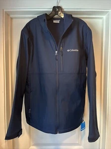 Columbia Ascender Hooded Softshell Jacket Mens XL Blue Fleece Water Resistant - Picture 1 of 17