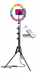 Bower 10" Studio Kit RGB Ring Light (Ballhead & 63 in Tripod + Phone Holder) -[S - Picture 1 of 4