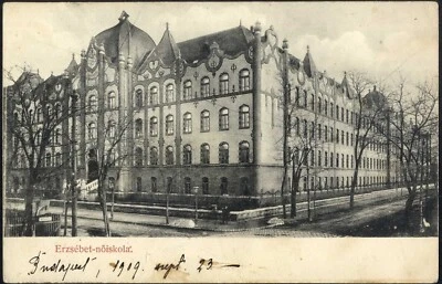 HUNGARY  1919  PC  Budapest ERZSÉBET NŐISKOLA, girls' school - Image 1 of 2