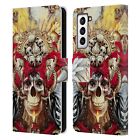 OFFICIAL RIZA PEKER SKULLS 9 LEATHER BOOK WALLET CASE FOR SAMSUNG PHONES 4