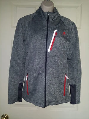 Chaqueta Atlética HEAD Para Hombre Gris Cremallera Completa Forrada de Vellón con Bolsillos con Cremallera Talla S Foto 1 de 4