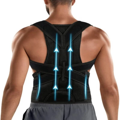 Corrector de postura para recuperar dolor de espalda para hombres y mujeres soporte lumbar soporte de espalda Foto 1 de 4