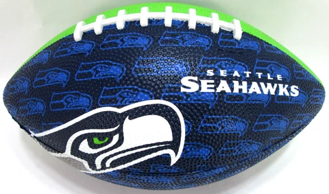 RAWLINGS - NFL GRIDIRON - SEATTLE SEAHAWKS - JUNIOR-SIZE - RUBBER FOOTBALL Cover