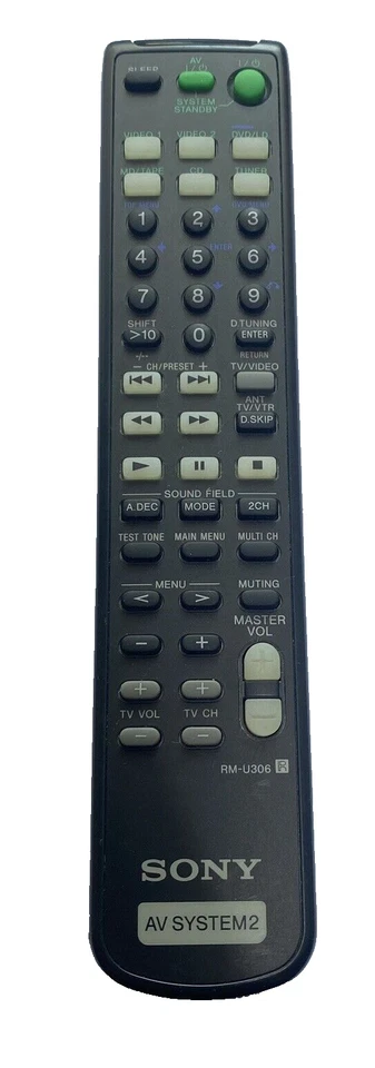 Originale Sony RM-U306 Fernbedienung für AV System 2 gereinigt 2 J. Garantie - Bild 1 von 1