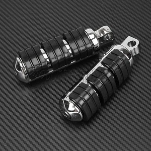 2X Anti-Vibration Foot pegs Footrests For Harley Softail Dyna Sportster - Picture 1 of 8
