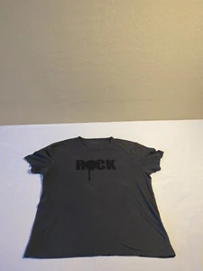 John Varvatos Shirt Mens XL Gray Rock Design Casual*Small Hole* *Fading/Stains* - Picture 1 of 13