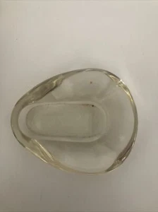 VINTAGE ADVERTISING ASHTRAY JONES METAL PRODUCTS GLASS BEDPAN WEST LAFAYETTE, OH - Picture 1 of 4