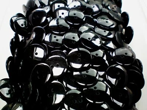 Buttons 23mm 36L Black 2 Hole Buttons Craft Sewing Jacket Polished Button (G16) - Picture 1 of 24