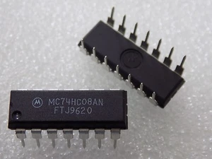 25x Motorola MC74HC08AN - Quad 2−Input AND Gate Silicon−Gate CMOS - IC 74HC08 - Picture 1 of 2