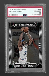 2015 PANINI PRIZM BASKETBALL CARD #352 LEBRON JAMES PSA 10 CLEVELAND CAVALIERS - Picture 1 of 5