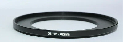 Brand New 58mm to 82mm 58-82mm Metal Step-Up Stepping Ring Filter Adapter - Image 1 of 4