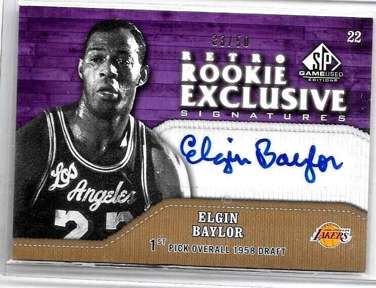 ELGIN BAYOR 2009-10 SP JUEGO USADO FIRMAS EXCLUSIVAS CERTIFICADO AUTÓGRAFO #/50 Foto 1 de 1
