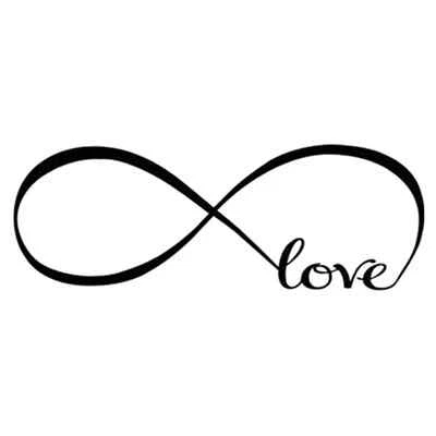 Universal symbol LOVE INFINITY Vinyl Wall Decal Rub & Stick Transfer 22x9 inch - Image 1 of 3