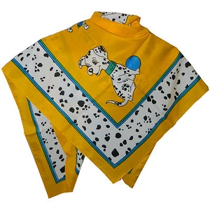 Halstuch Dalmatiner gelb 86x86cm Viskose Schultertuch Kopftuch  - Bild 1 von 2