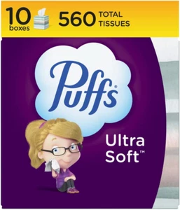 Puffs Ultra Soft Non-Lotion Tissues, 10 Cubes, 56 Tissues Per Box - Picture 1 of 12