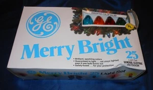 GE Merry Bright 25 Colored Light String Light Set Christmas New in Damaged Box - Picture 1 of 3
