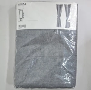 Nuevo Ikea Lenda 55 x 98" Gris Tab Top Cortinas 403.191.76 100% Algodón - 1 Par - Imagen 1 de 4
