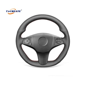 PU Leather Steering Wheel Cover for Benz AMG C63 W204 C219 CLS E 63 W21 #AEXA - Bild 1 von 11