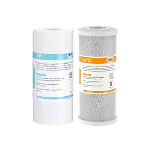 2 Pack 10"x4.5" Sediment Carbon Block Water Filter Whole House Replacement 5μm - Picture 1 of 12