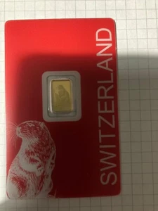 PAMP Goldbarren Biber 1 Gramm 9999 Gold im original Blister Suisse Schweiz - Bild 1 von 1