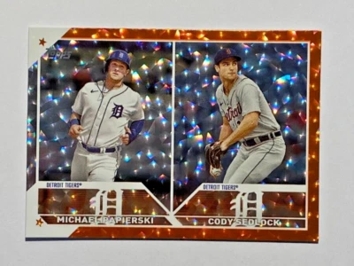 2023 Topps Update #US262 MICHAEL PAPIERSKI CODY SEDLOCK RC Orange FOIL /299 - Image 1 of 2