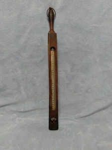 Wood Encased Glass Cooking Thermometer with Food Cooking Times Temps - Picture 1 of 12