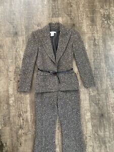 Paco Rabanna Gray luxury wool and silk blend XXS suit - Excellent condition!