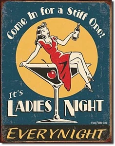 Ladies Night metal funny wall sign 400mm x 310mm (de) - Picture 1 of 1
