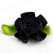 Wholesale 400/300Pcs Satin Ribbon Carnation Lot Flower Appliques Sewing Supplies