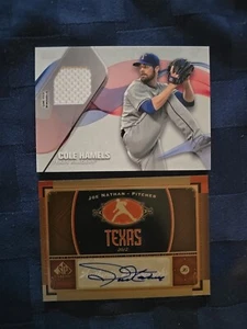 2017 Topps Cole Hamels Patch Joe Nathan Sp Autograph Texas Rangers MLB - Picture 1 of 5