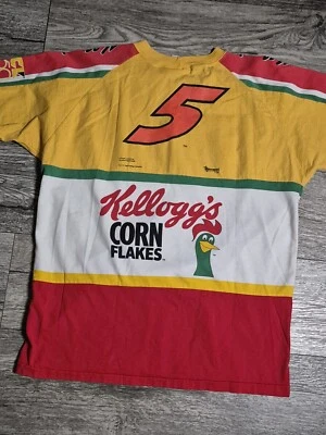 Camiseta mediana vintage 1998 Corn Flakes Kelloggs Terry Labonte con estampado total Foto 1 de 4