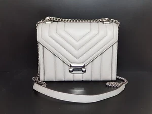 New with price tags Michael Kors Whitney bag Gray Quilted Silver Logo Crossbody - Picture 1 of 10